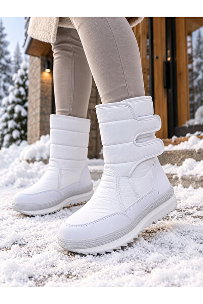 Slipcat Unisex, Kaymaz Tabanlı, Cırt Cırtlı, Termal, Kışlık Kar Botu