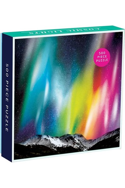 Galison Cosmic Lights 500 Piece Jigsaw Puzzle for Families and Adults, Outer ...