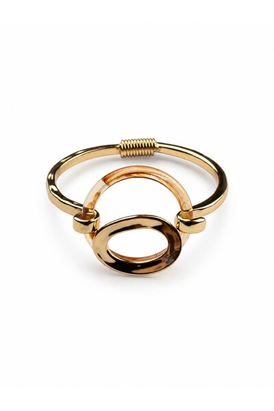 sacha Geometric Shaped Gold Handcuff Bracelet