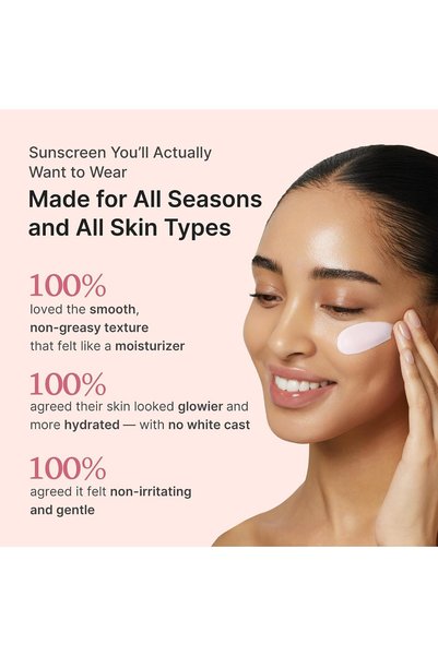 Medicube No Cast Just Glow Collagen Sunscreen | SPF 50 Broad Spectrum Face Sunscreen | Lightweight, Non-Sticky, Hydrating Formula | Peptide, Cica for Soothing & Glow | Korean Skincare