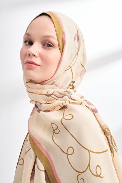 ARMANDA Floral Archive Fiora Pattern Shawl - Oil Green