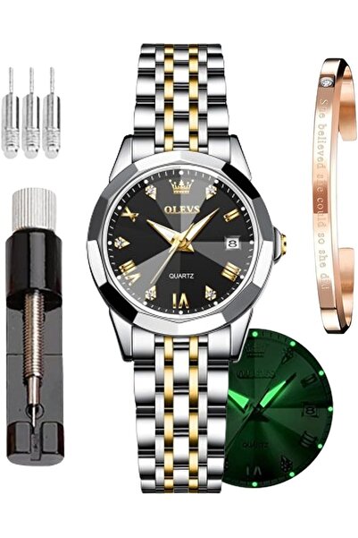 Generic Watches for Women Dress Roman Numerals Diamonds Stainless Steel Water...