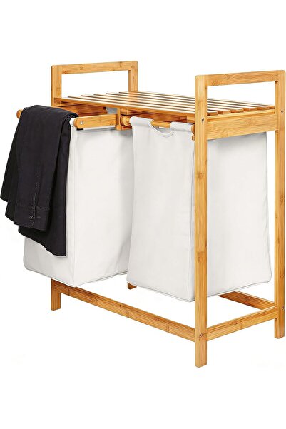 Generic Laundry Basket with 2 Collapsible Pull-Out Laundry Hamper, Bamboo Lau...