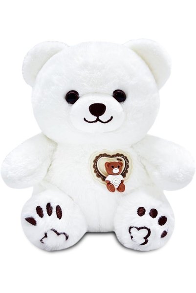 Generic 9 Inch White Teddy Bear Plush Stuffed Animal for Kids – Soft Cuddly P...