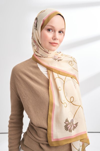 ARMANDA ARHIVĂ FLORALĂ ȘAL CU MODEL FIORA - VERDE ULEIOS