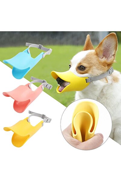 Generic 3-Piece Silicone Dog Mouth Cover, Anti-Bite Duck Mouth Shape, Anti-Ba...