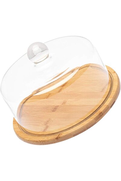 Generic Glass Cloche Glass Dome Glass Cake Dome Stand Dessert Serving Cloche ...