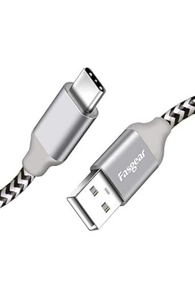 Fasgear كابل USB-C، عبوة واحدة بطول 10 أقدام، كابل شحن ومزامنة USB من النوع C...