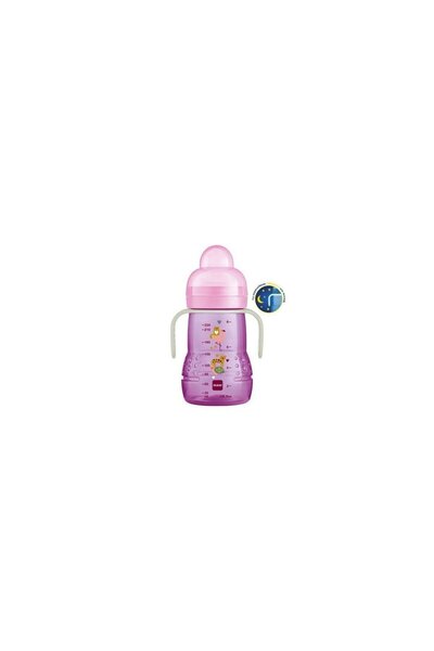 MAM PMAM Εκπαιδευτικό Μπιμπερό+ Νύχτας 220ml Κορίτσι 4+Μ (Εκπαιδευτικό Μπιμπε...