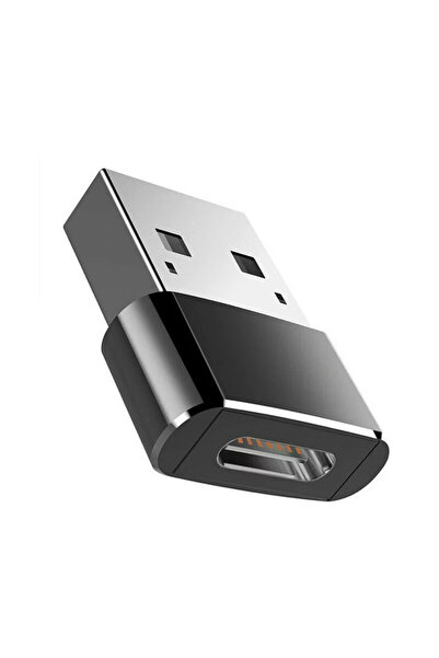 OEM Adaptor USB-A 2.0 la USB-C, Negru - negru