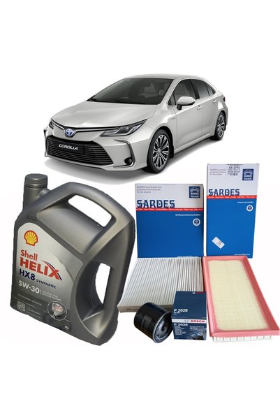 Bosch 2019-2022 BENZİNLİ TOYOTA COROLLA YAĞ BAKIM SETİ SHEL 5W 30
