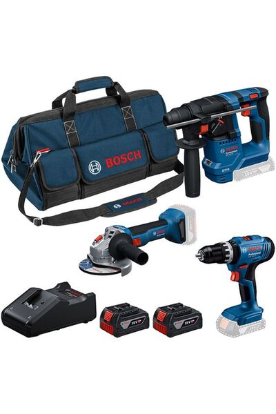 Bosch Professional Σετ 3 εργαλείων, Li-Ion 4Ah, 1650rpm, 18V
