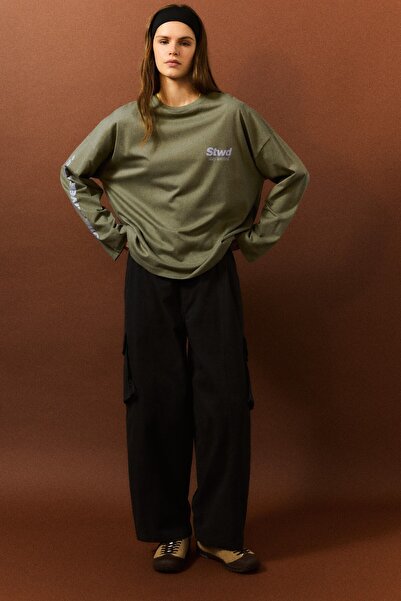 Pull & Bear STWD folyo baskılı Tişört