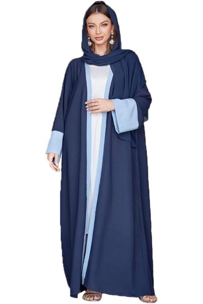 GENERAL PolyJolly womens Abaya-07 A-line Silhouette, V-neck Neckline, Long Sl...