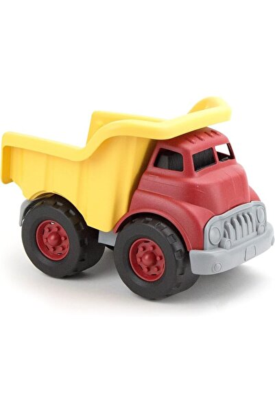 Green Toys شاحنة قلابة باللونين الأصفر والأحمر - ألعاب خالية من مادة BPA والف...
