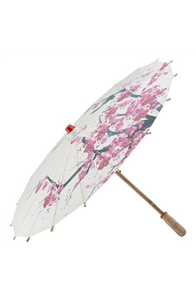 X SPRING Oil Paper Umbrella, Handmade Oiled Plum Blossom Parasol with Solid W...