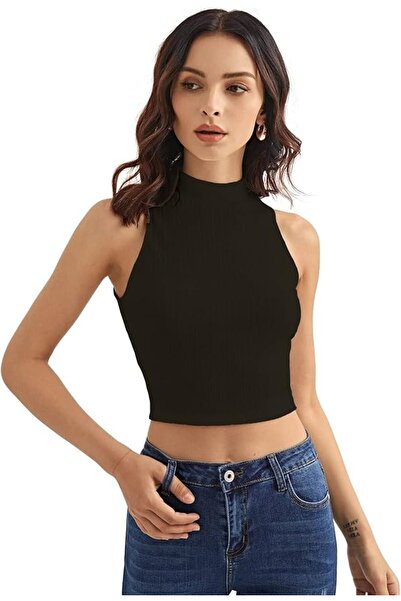 GENERAL Shasmi Women's & Girls' Solid Ribbed Round Neck Collarless Sleeveless...