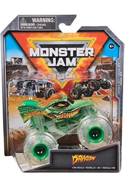 Monster Jam لعبة شاحنة دراغون M37 مصبوبة بالقالب بمقياس 1:64، شاحنة وحش رسمية...