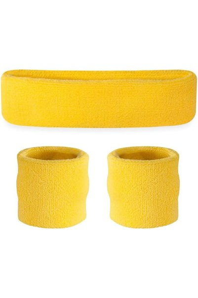 Suddora Sweatbands (Headband Wristband Set) - Terry Cloth Athletic Sweat Band...