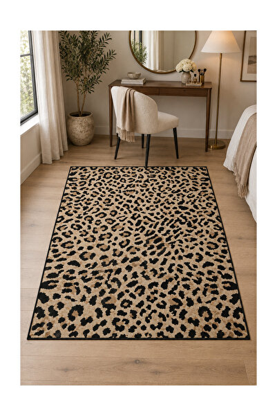 Rugs Modern Halı DORA Çiçek Hayvan Desenli Bej, Kırık Beyaz ve Kahverengi İnc...