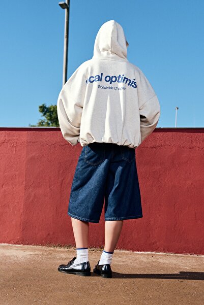 Pull & Bear Kapüşonlu fermuarlı sweatshirt