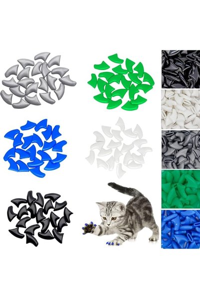KASTWAVE 100pcs Cat Nail Caps for Male Cats, Small Size Soft Protective Claw ...