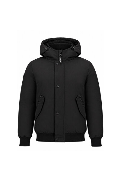 Calvin Klein Short Parka CM404358-BLK Erkek Mont Siyah