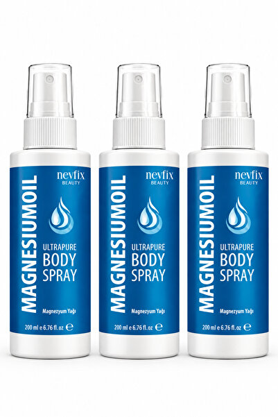 Nevfix Beauty Magnezyum Yağı 200 ml 3 Adet