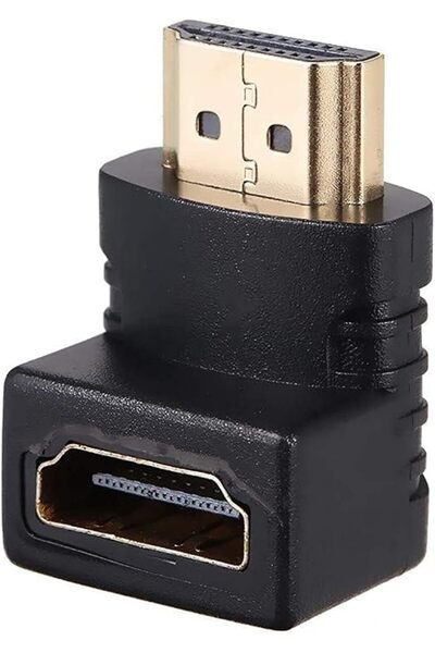 Generic محول تمديد كابل HDMI بزاوية 90 درجة من أنثى إلى ذكر بدقة HD 1080P