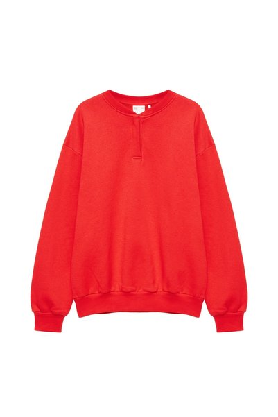 Pull & Bear Bisiklet yaka düğmeli sweatshirt