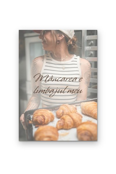 OEM Poster Carton 250g A4, Citat Mancarea e limbajul meu, Decor perete bucatarie