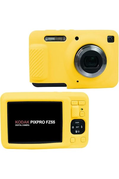 Easy Hood غطاء حماية سيليكون لكاميرا كوداك PIXPRO FZ55، لون بيج