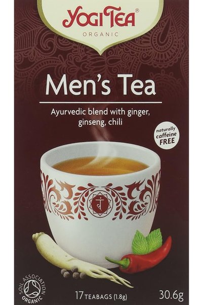 Yogi Tea شاي للرجال، شاي عشبي وتوابل عضوي، خالٍ من الكافيين، مزيج من الزنجبيل...