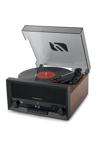 Muse Pick-Up MT-112 MB, Bluetooth, USB, καφέ, 343x171x324mm
