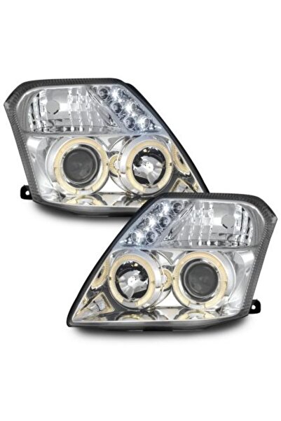 Generic Brand Εμπρόσθιοι προβολείς angel eyes με LED για Citroen C2 (2003-200...