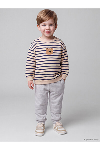 LC Waikiki Esvab • Modern & Distinctive Embroidered Striped Baby Boy Tracksui...