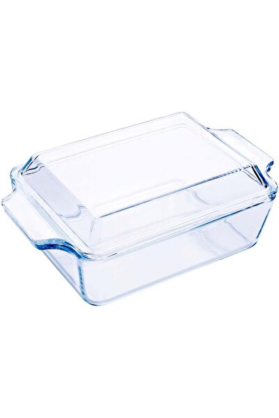Generic Royalford 1.5L Glass Baking Dish with Lid - Rectangular, Transparent,...