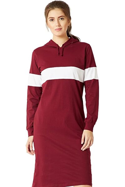 MISS OLIVE Miss OliveWomen's Round Neck Full Sleeve Cotton Knee-Long T-Shirt ...