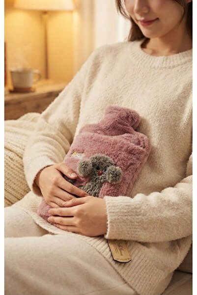 LOREND Yumuşak Peluş Kılıflı Sevimli Köpek Su Torbası El Isıtma Cepli Premium...