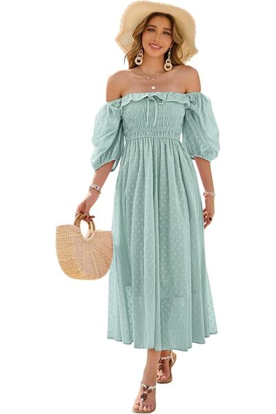 GENERAL R.Vivimos Women Summer Half Sleeve Cotton Ruffled Vintage Elegant Bac...