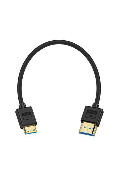 AZONEE كابل HDMI إلى HDMI فائق النحافة 8K بطول 1 قدم، سلك سيليكون ناعم ورفيع ...