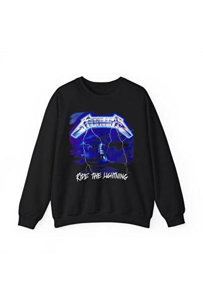 Vordevia Rock and Roll Metallica Printed Cotton 3 Thread Threaded Crew Neck O...