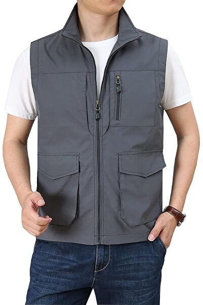 GENERAL Hixiaohe Men's Casual Lightweight Outdoor Vest Work Fish Photo Travel...