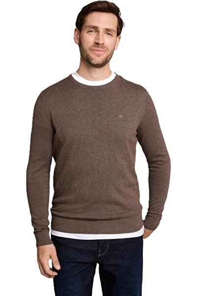 Tom Tailor Men's Basic Knitted Jumper with Crew Neck