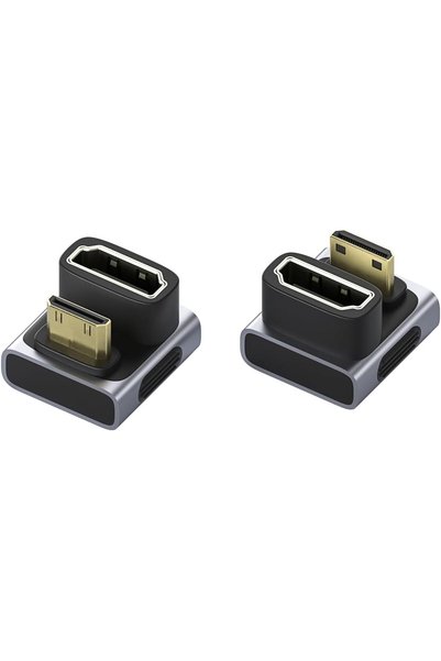 Hagibis محول HDMI صغير إلى HDMI، عبوة من قطعتين، يدعم 8K@60Hz و4K@240Hz، بزاو...