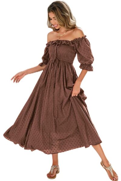 GENERAL R.Vivimos Women Summer Half Sleeve Cotton Ruffled Vintage Elegant Bac...
