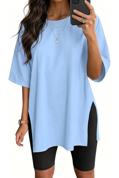 GENERAL VNIRA Women’s Summer Casual Short Sleeve Oversize Workout T-Shirt Tee...