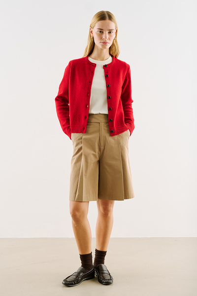Manuka Cycling Collar Knitwear Cardigan Red