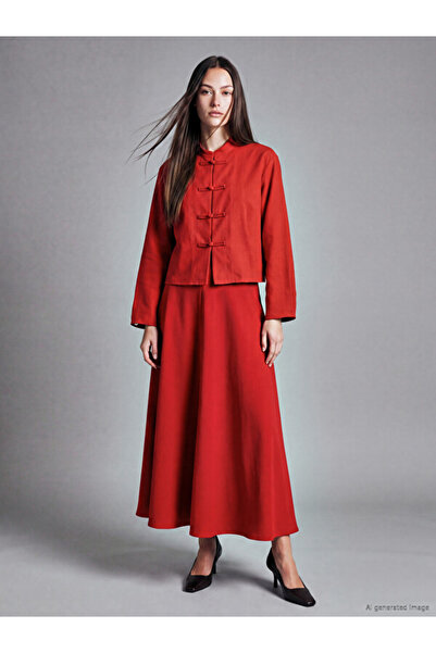 LC Waikiki Esvab • Modern & Distinctive Flared Skirt with Zipper at the Waist