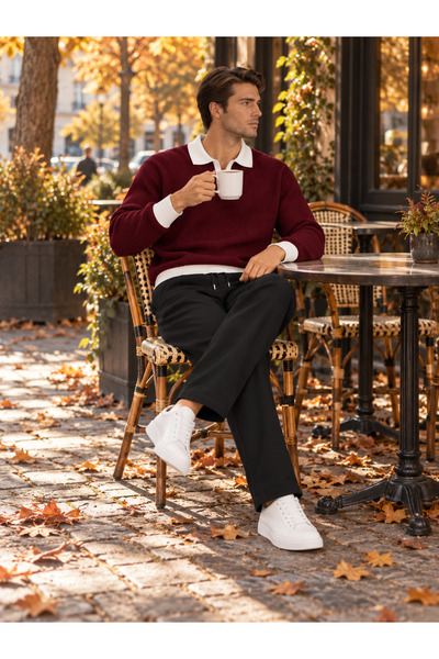 tiggir moda Tricotaj cu guler polo